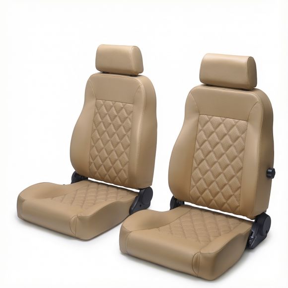 Caballo Front Bucket Seats | Cashew Diamond | 66-77 Ford Bronco